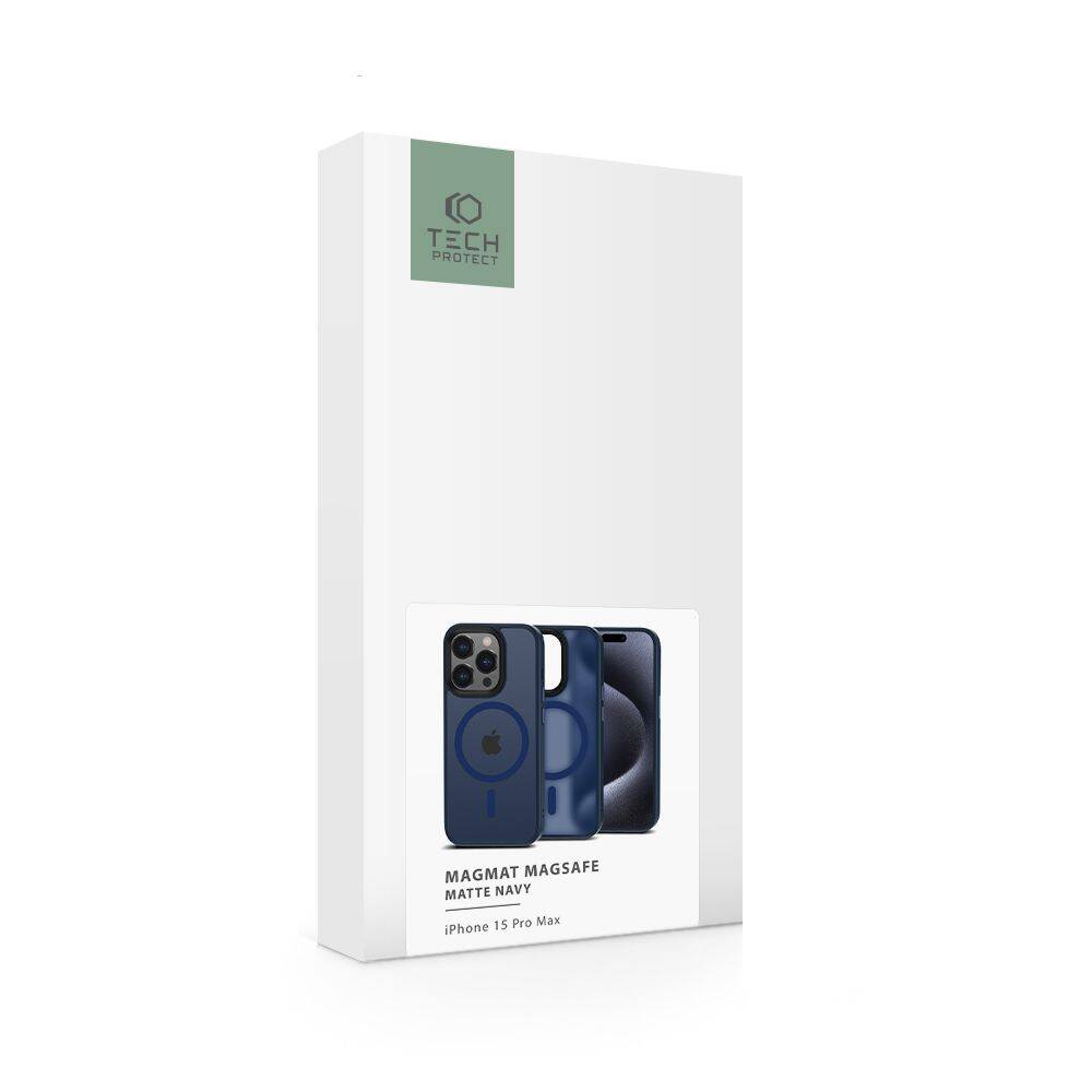 Etui Tech-protect Magmat Magsafe iPhone 15 Pro Max Matte Navy Case - design
