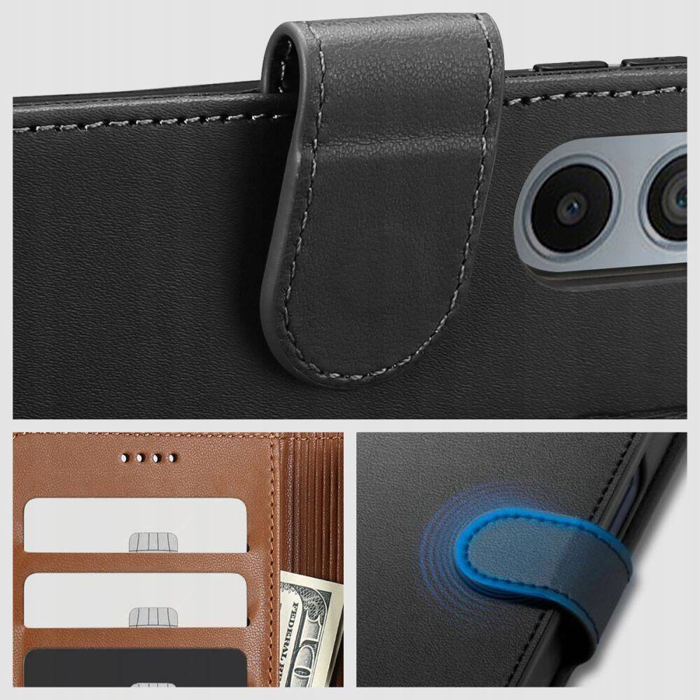 Etui Tech-Protect Wallet Samsung Galaxy A35 5G Brown z boku
