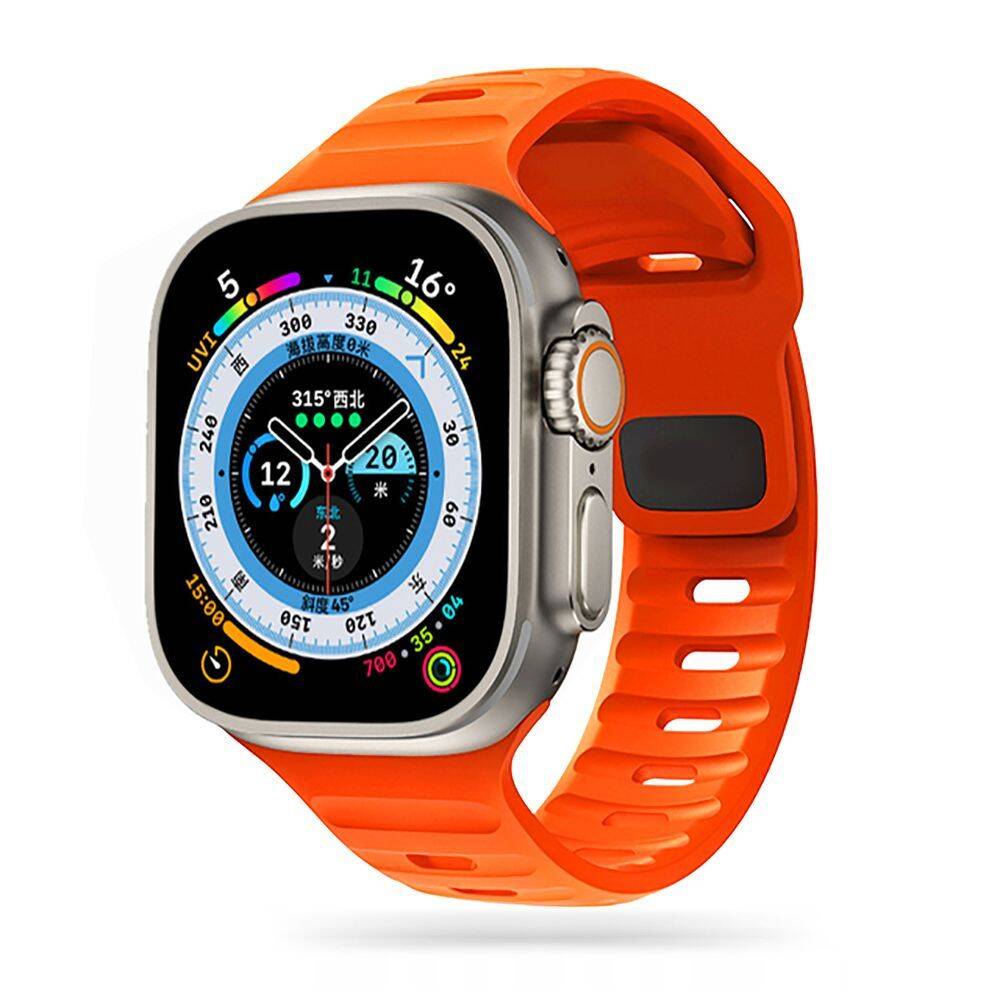Gumowy Pasek do Apple Watch w Kolorze Pomarańczowym - Tech-Protect Iconband Line