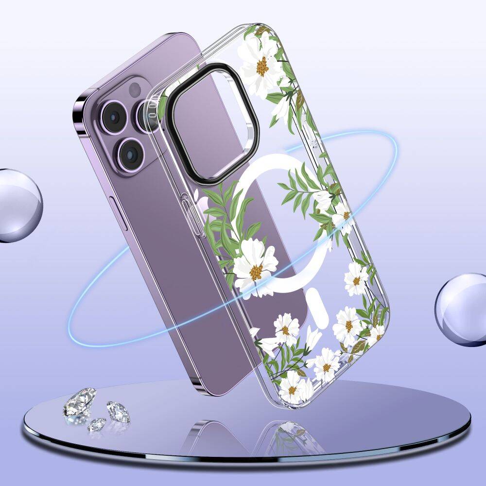 Etui Tech-Protect Magmood Magsafe iPhone 13 Mini Spring Daisy Case