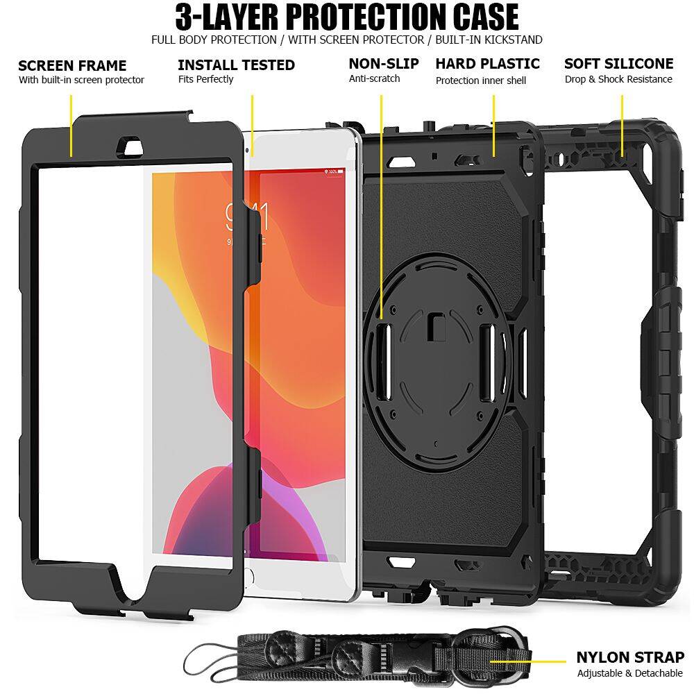 Etui TECH-PROTECT iPad 7/8 10.2 2019/2020 Solid360 Black Czarne Case - specyfikacja techniczna