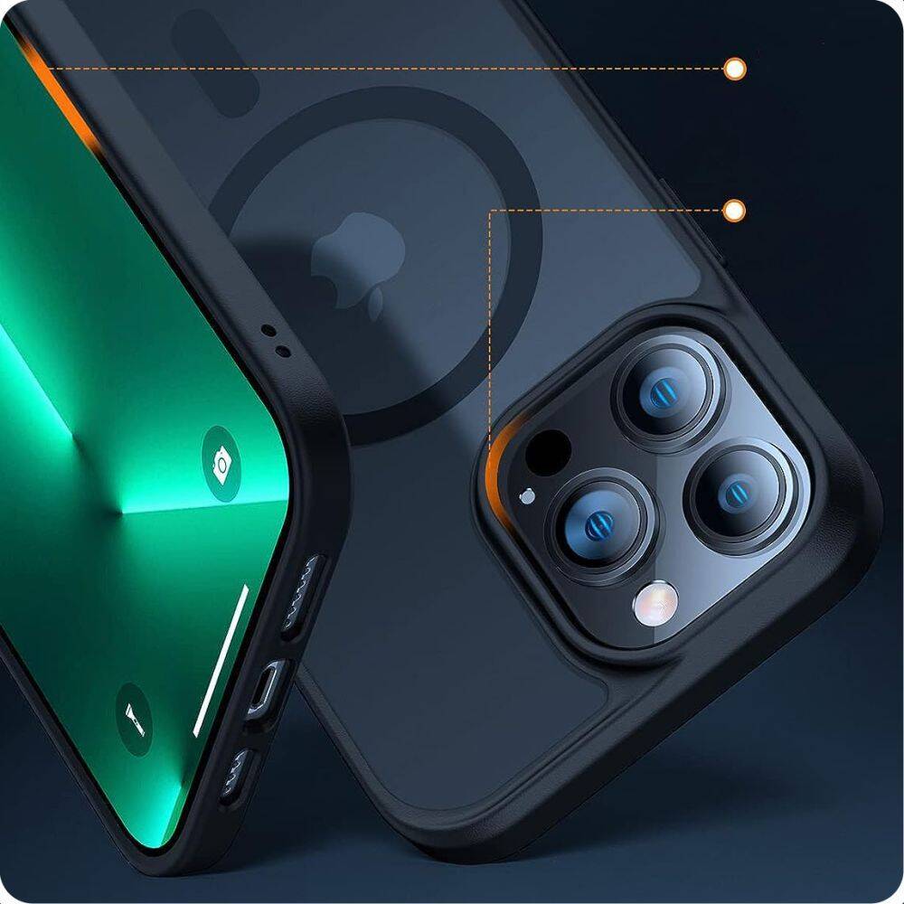 Etui Tech-protect Magmat Magsafe iPhone 14 Pro Max Matte Blue - prosty montaż i doskonałe dopasowanie