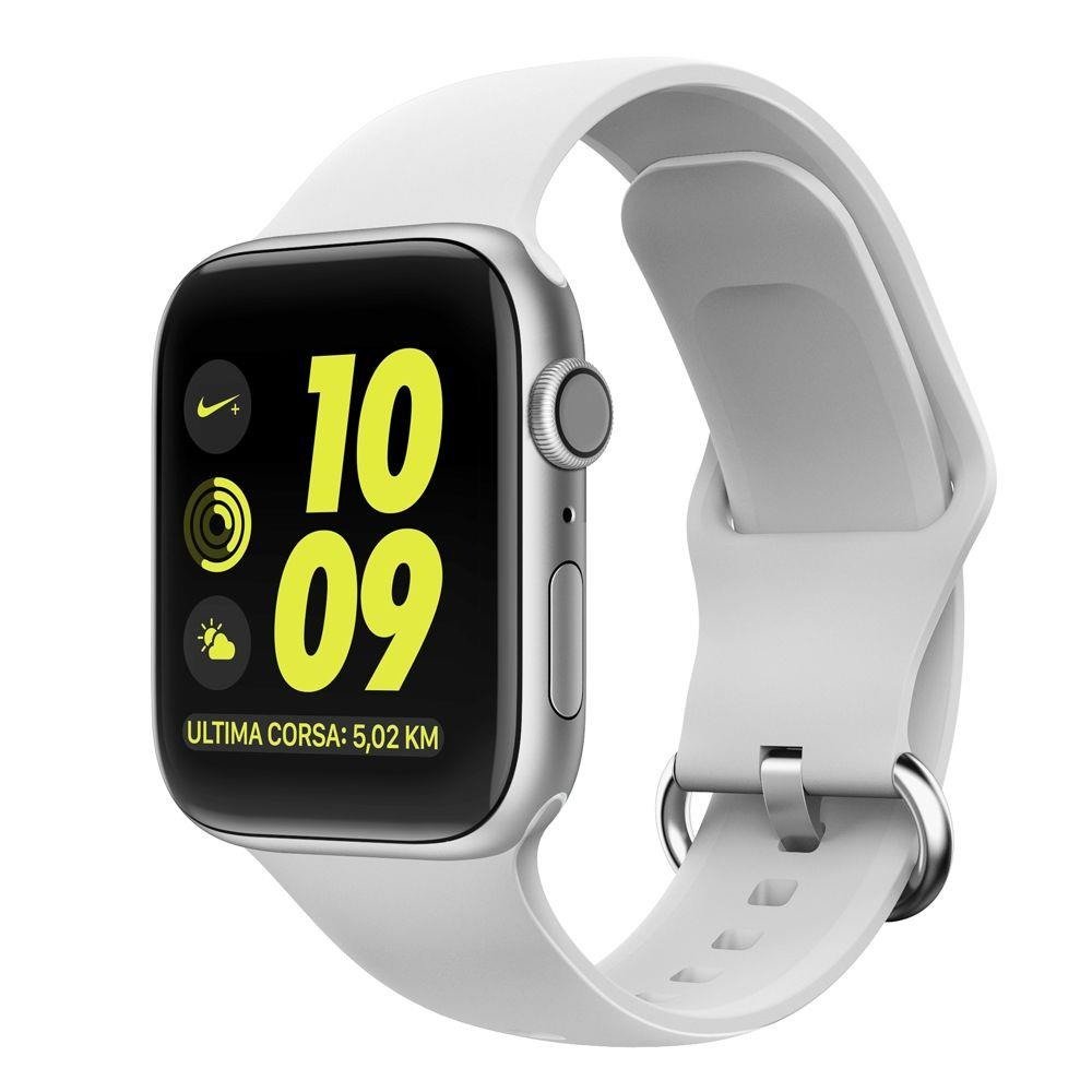 Gumowy pasek do zegarka Apple Watch w kolorze białym
