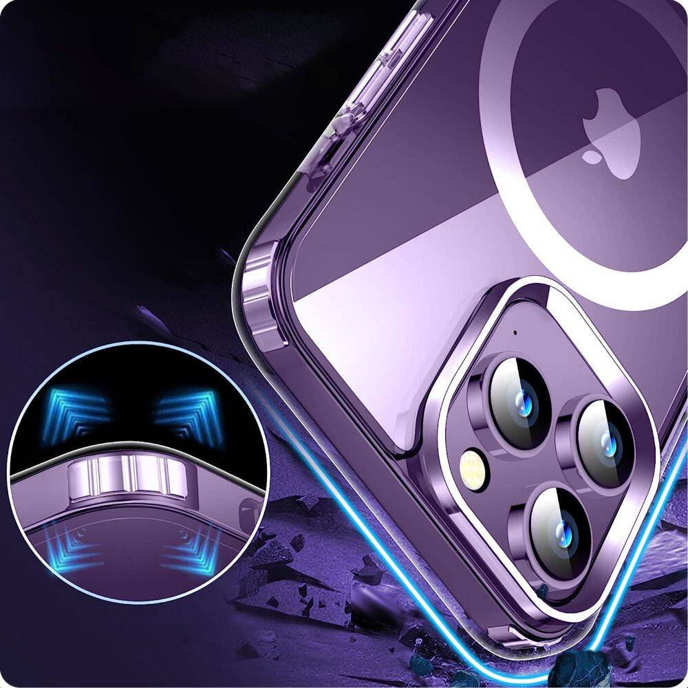 Design etui Tech-protect Flexair Hybrid Magsafe iPhone 15 Plus Clear Case