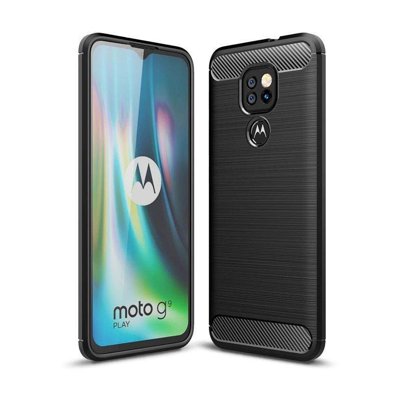 Etui TECH-PROTECT Tpucarbon Black dla Motorola Moto G9 PLAY / E7 Plus