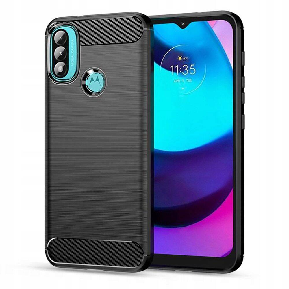 Etui TECH-PROTECT Motorola Moto E20 / E40 Tpucarbon Black Case
