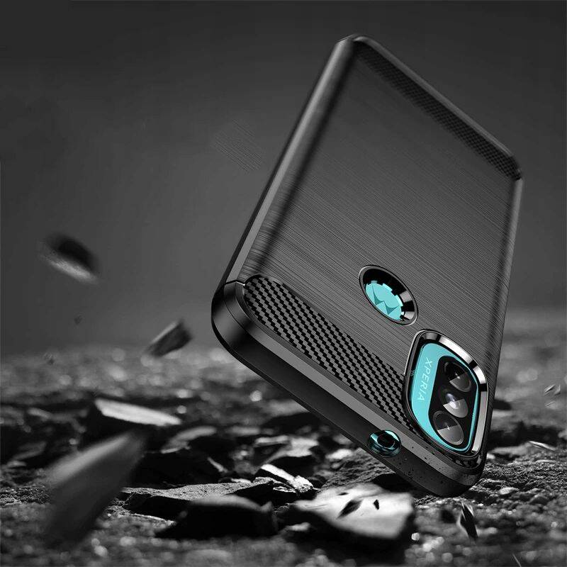 Etui TECH-PROTECT Motorola Moto E20 / E40 Tpucarbon Black Case - czarny kolor i elegancki design