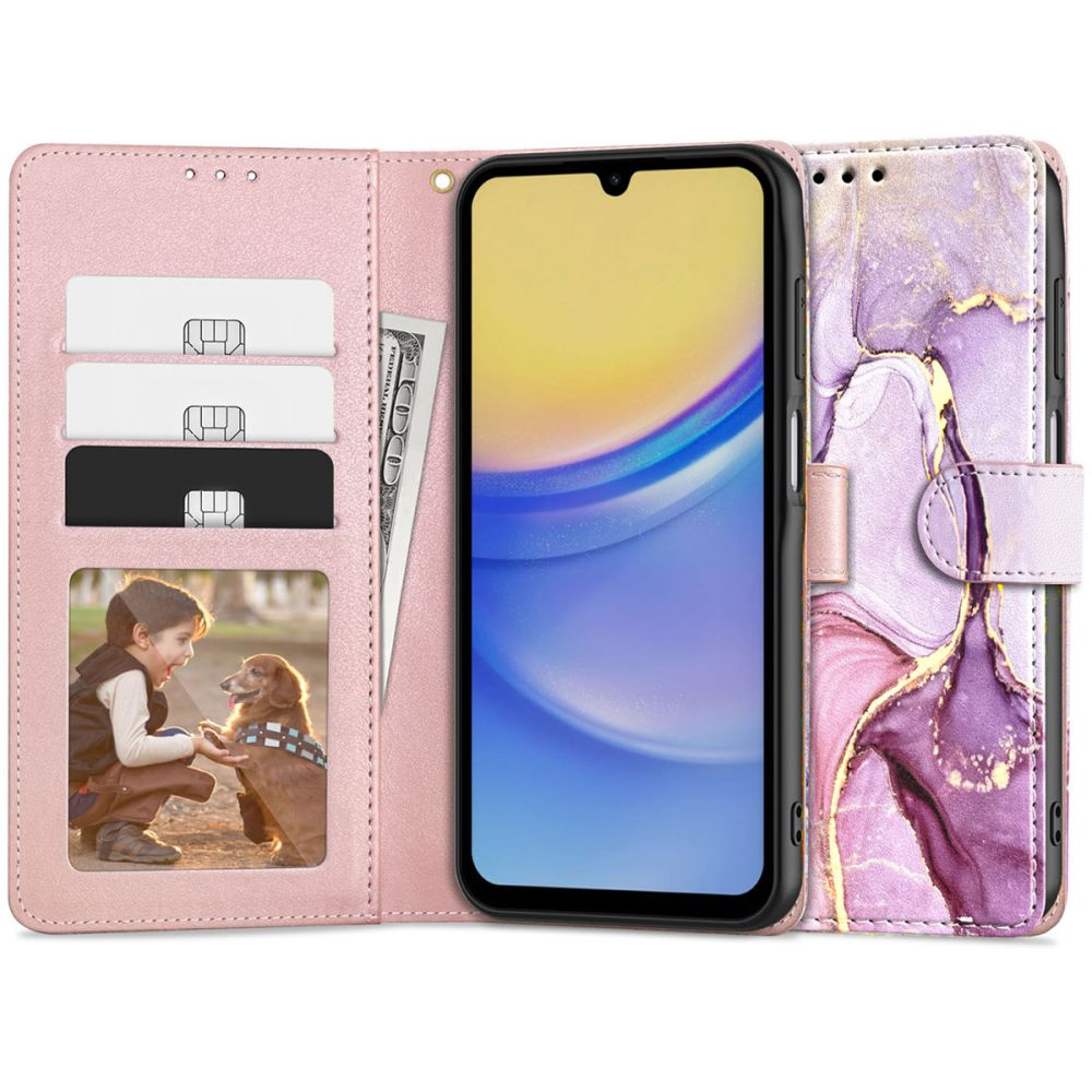 Etui Tech-Protect Wallet Samsung Galaxy A15 4G / 5G - widok z przodu