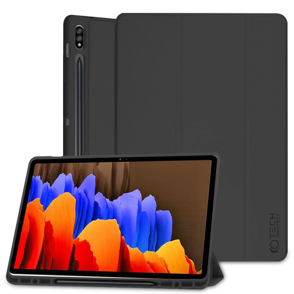 Czarne etui TECH-PROTECT dla Galaxy Tab S7 FE 5G 12.4 T730 / T736B