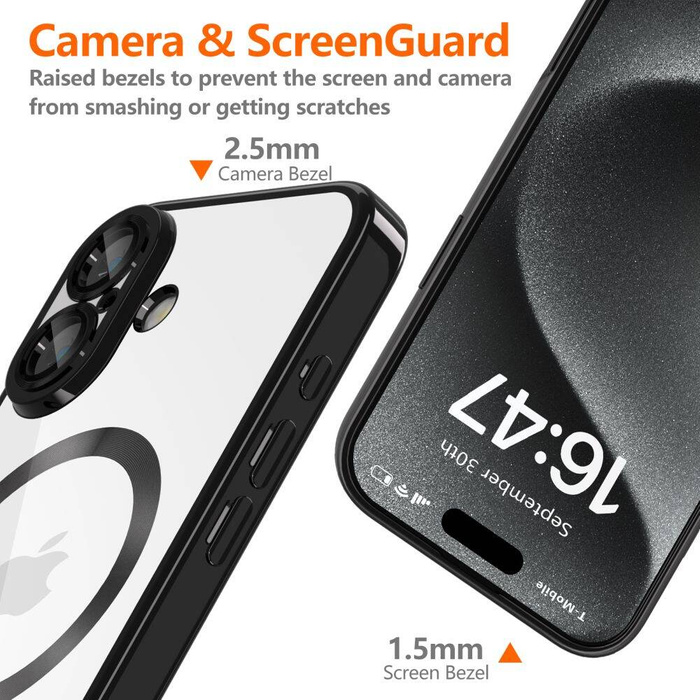 ETUI TECH-PROTECT MAGFLEX MAGSAFE IPHONE 16 SHINY BLACK