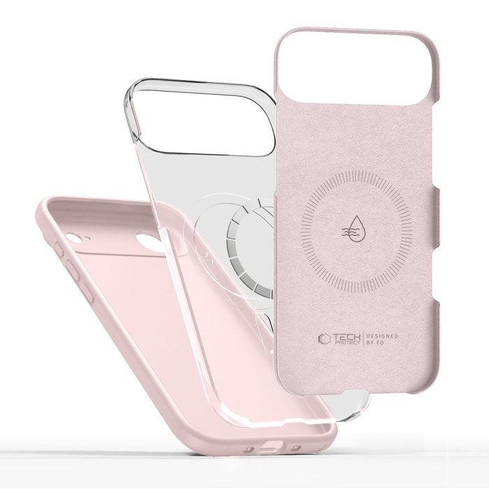 ETUI TECH-PROTECT IPHONE 17 AIR SILICONE MAGSAFE PINK PEARL
