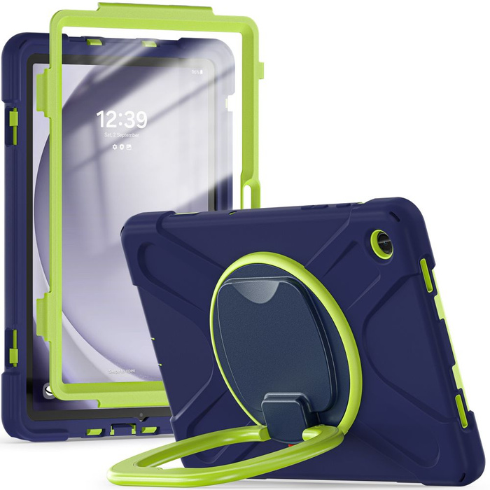 Etui Samsung Galaxy Tab A9+ Plus 11.0 X210 / X215 / X216 Tech-protect X-armor Navy Lime Case granatowy limonkowy