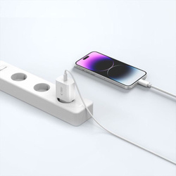 TECH-PROTECT NC20W 1-PORT NETWORK CHARGER PD20W + LIGHTNING CABLE WHITE