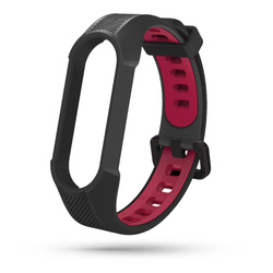 Pasek Xiaomi Mi Smart Band 5/6 TECH-PROTECT Armour Czarny/Czerwony