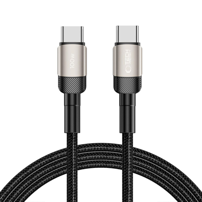 Kabel USB-C Ultraboost Evo Tech-protect Pd100w/5a 200cm Tytanowy