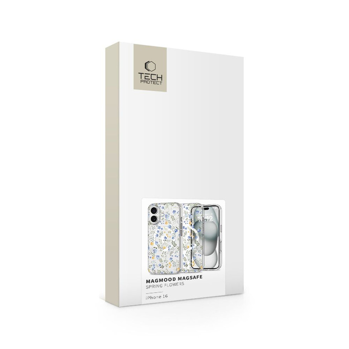 ETUI TECH-PROTECT MAGMOOD MAGSAFE IPHONE 16 SPRING FLOWERS