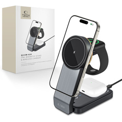 Bezprzewodowa ładowarka magnetyczna QI15W-A28 Tech-Protect 3in1 Magsafe czarna