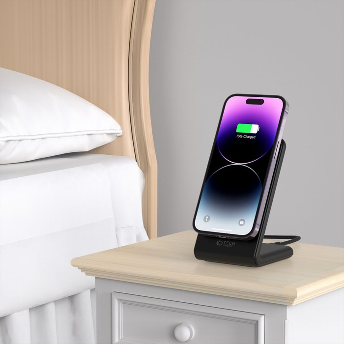 Ładowarka QI15W-A23 Tech-Protect Magnetic Magsafe Wireless Charger Czarna