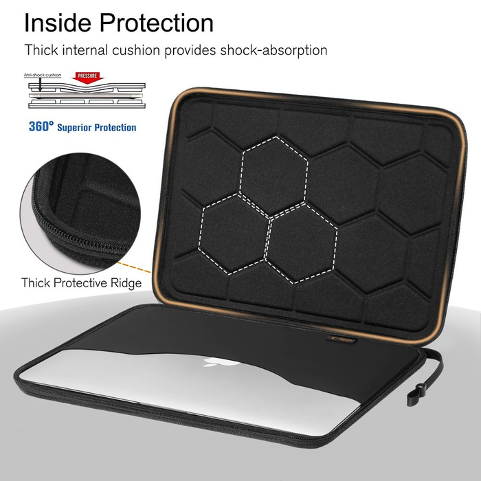 TECH-PROTECT HARDPOUCH LAPTOP 13-14 BLACK/ORANGE