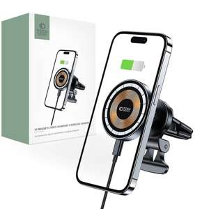 Uchwyt MM15W-V5 Tech-Protect Magnetic Magsafe Vent Car Mount Wireless Charger 15W czarny