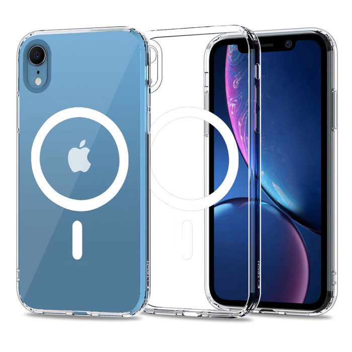 Etui iPhone Xr Tech-protect Magmat Magsafe Clear przezroczysty