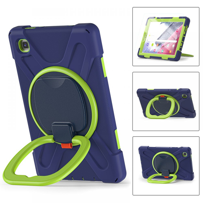 Etui Galaxy Tab A7 Lite 8.7 T220 / T225 TECH-PROTECT X-Armor Case granatowy / limonkowy