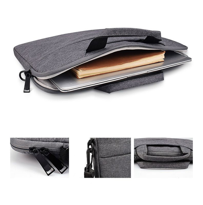 Etui Laptop 14 TECH-PROTECT Pocketbag Szare Case Ciemnoszary