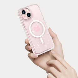 Etui iPhone 15 Pro Tech-protect Flexair Hybrid Magsafe Glitter Przezroczysty