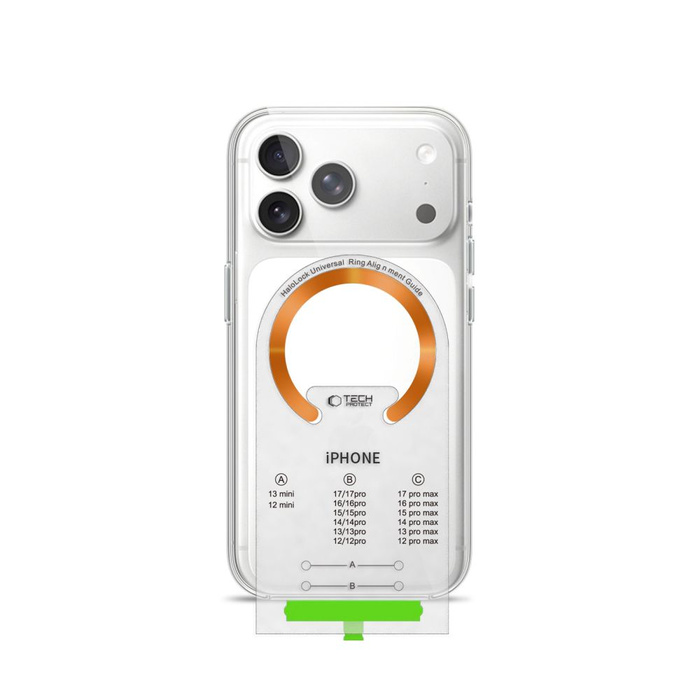 TECH-PROTECT MMP-210 MAGNETIC MAGSAFE RING 2-PACK BLACK & COSMIC ORANGE