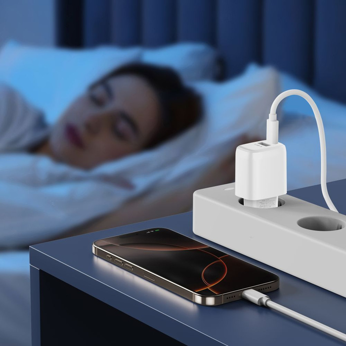 TECH-PROTECT NCA30 2-PORT NETWORK CHARGER PD 30W / QC3.0 WHITE