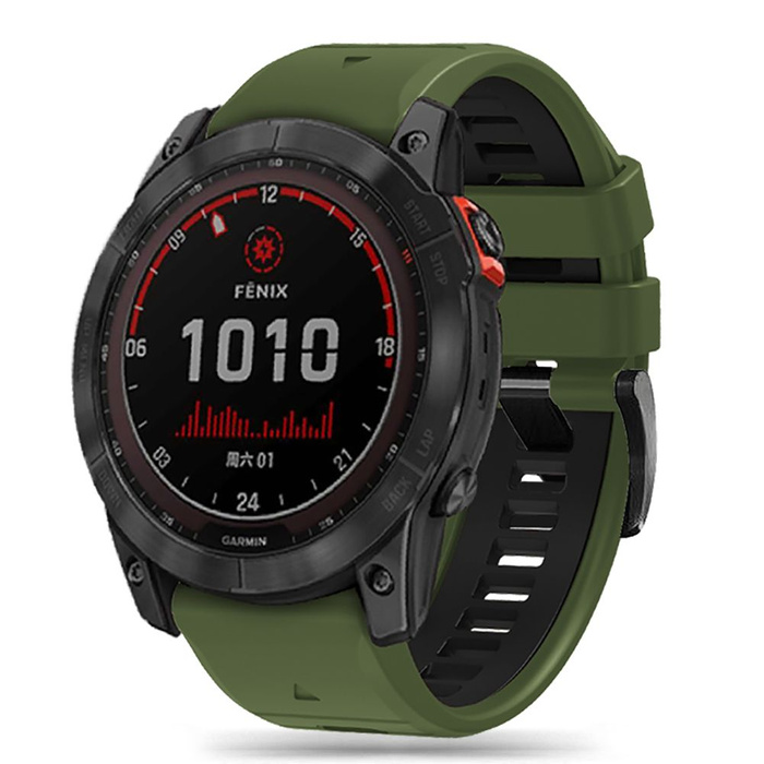 Pasek Garmin Fenix 3 / 5x / 3hr / 5x Plus / 6x / 6x Pro / 7x Tech-protect Iconband Pro wojskowy zielony/czarny