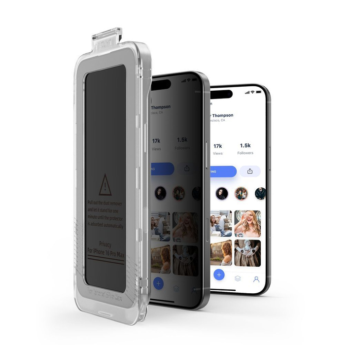 SZKŁO PRYWATYZUJĄCE TECH-PROTECT IPHONE 14 PRO QUICK SET SPY+ 2-PACK PRIVACY