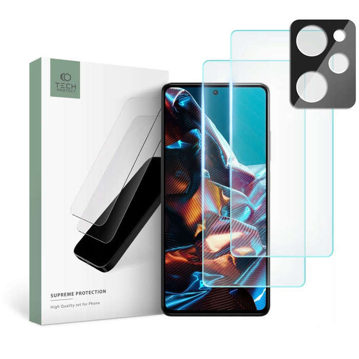 Szkło Hartowane Xiaomi Poco X5 Pro 5G Tech-protect Supreme Set Clear Przezroczysty