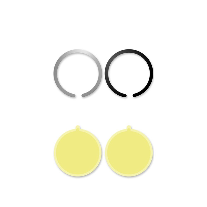 Blaszka Magnetic Ring Tech-Protect MetalPlate Magsafe Universal 2-pack czarny i srebrny