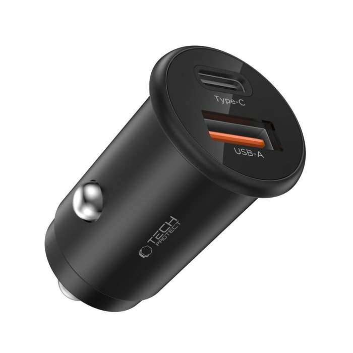TECH-PROTECT CC02 2-PORT CAR CHARGER PD35W/QC3.0 BLACK