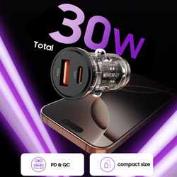 TECH-PROTECT CC01 2-PORT CAR CHARGER PD30W/QC3.0 BLACK