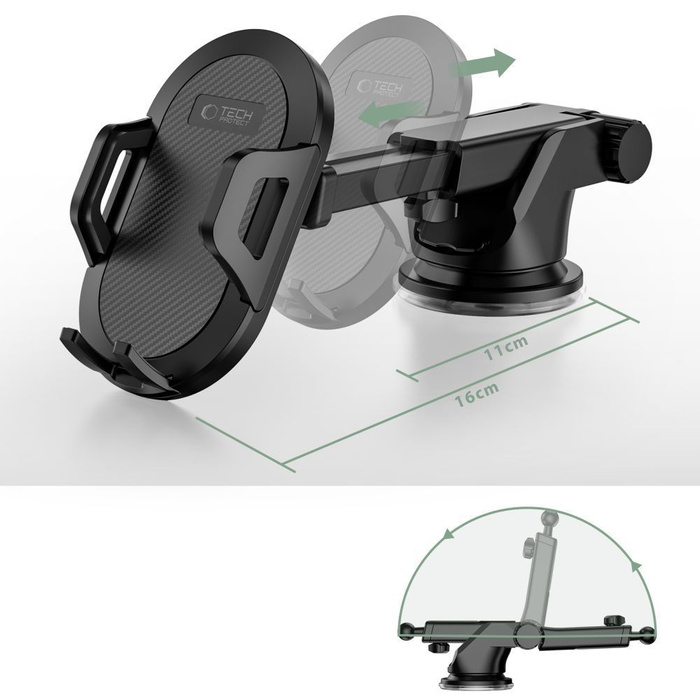 Uchwyt Universal Car Mount TECH-PROTECT Black Czarny