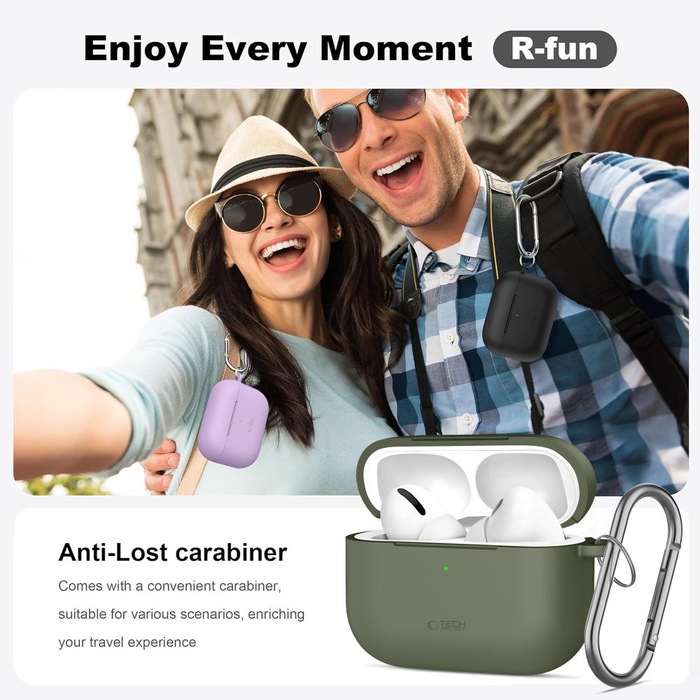 TECH-PROTECT SILICONE HOOK APPLE AIRPODS PRO 3 CAFFE LATTE