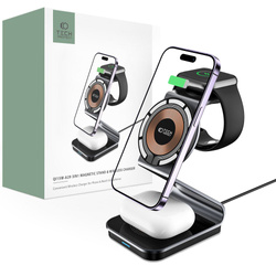 Ładowarka Qi15w-a29 Tech-protect 3in1 Magnetic Magsafe Wireless Charger Czarna
