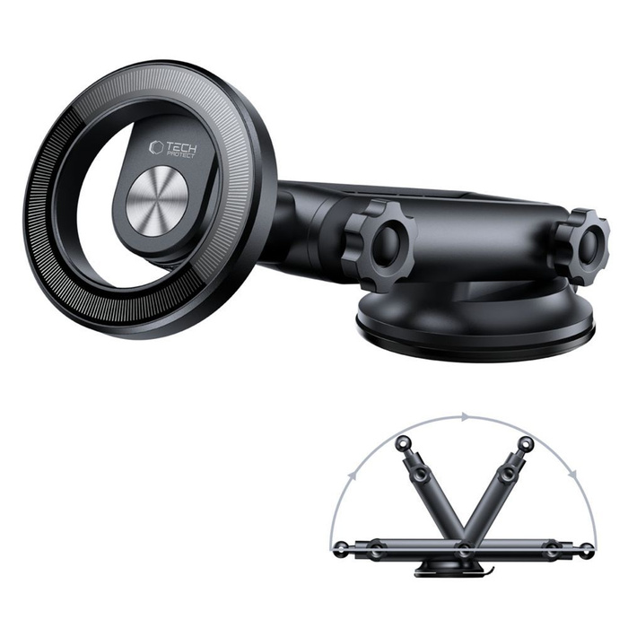 Uchwyt N53 Tech-Protect Magnetic Magsafe Dashboard Car Mount Czarny