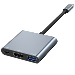 Adapter V1-HUB Tech-Protect 3in1 Grey szary