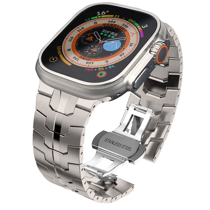 Pasek Tech-protect Stainless Line Apple Watch 4 / 5 / 6 / 7 / 8 / 9 / Se / Ultra 1 / 2 (42 / 44 / 45 / 49 Mm) Titanium