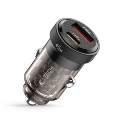 Ładowarka CC45W Tech-Protect PD45W/QC3.0 2-Port Car Charger Czarna