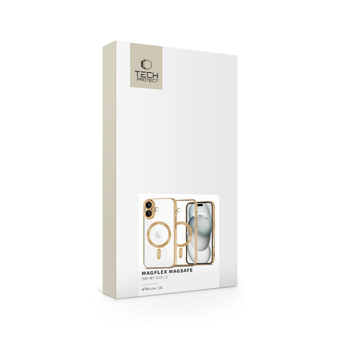 ETUI TECH-PROTECT MAGFLEX MAGSAFE IPHONE 16 SHINY GOLD