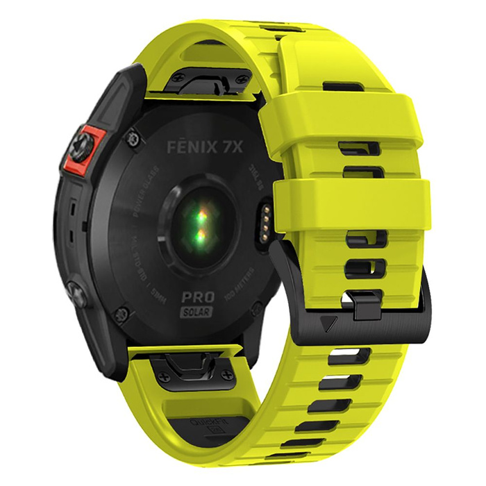 Pasek Garmin Fenix 3 / 5x / 3hr / 5x Plus / 6x / 6x Pro / 7x Tech-protect Iconband Pro limonka/czarny