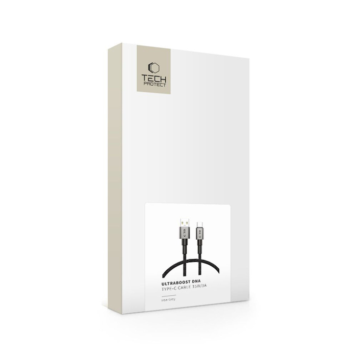 TECH-PROTECT ULTRABOOST DNA TYPE-C CABLE 15W/3A 25CM IRON GREY