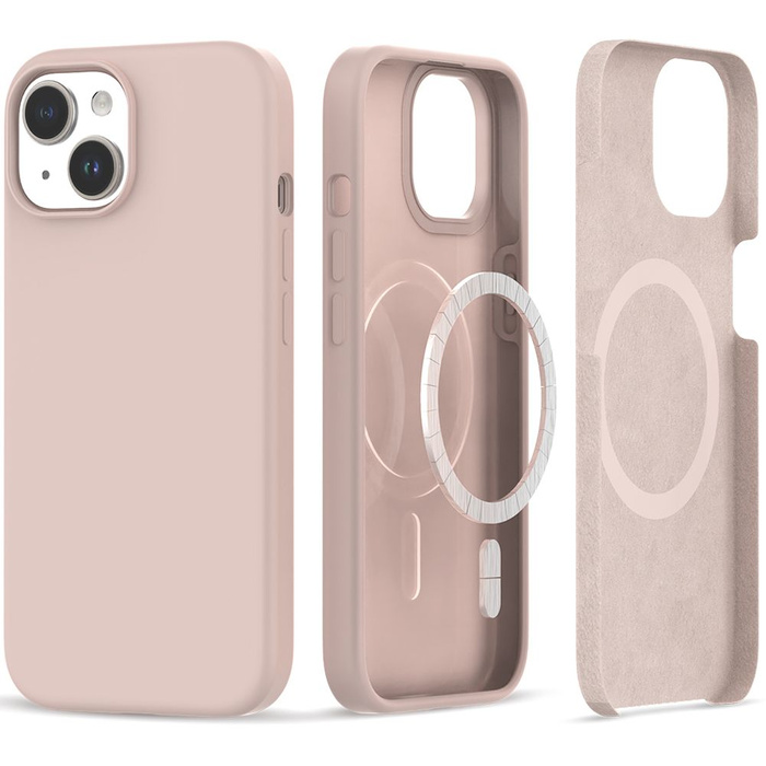 Etui iPhone 15 Tech-protect Silicone Magsafe Case Różowy Cukierkowy