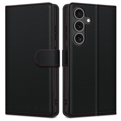 Etui TECH-PROTECT WALLET RS GALAXY S25 BLACK/RED