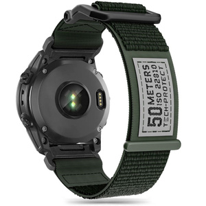 Pasek Garmin Fenix 3 / 5x / 3hr / 5x Plus / 6x / 6x Pro / 7x Tech-protect Scout wojskowy zielony