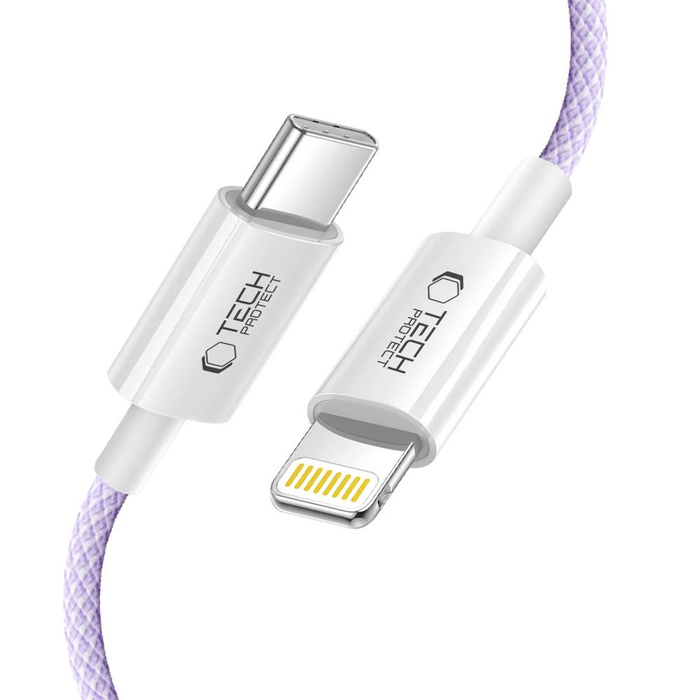 TECH-PROTECT ULTRABOOST LITE LIGHTNING CABLE PD27W/3A 200CM MAUVE
